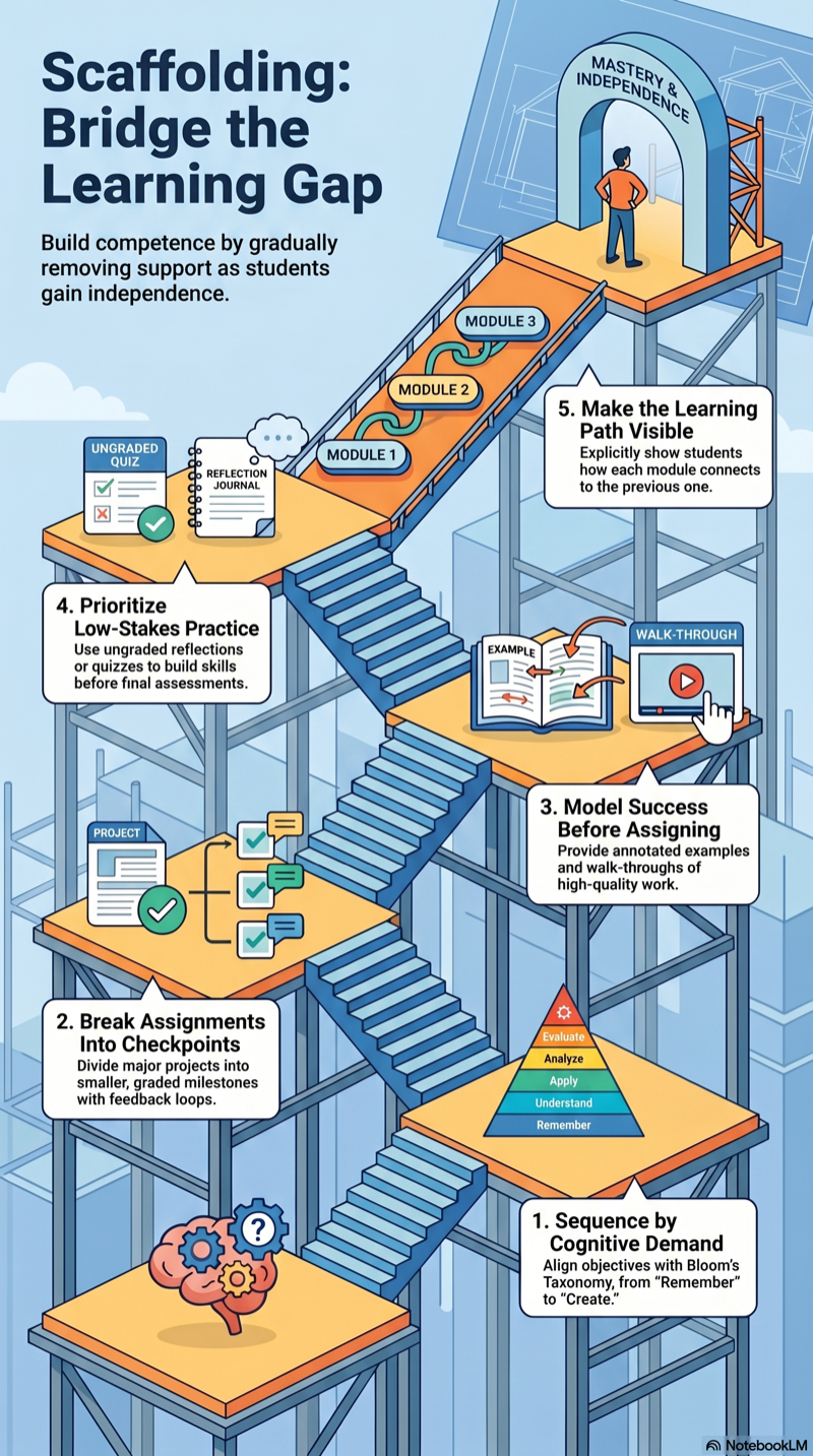 Scaffolding in higher education: how to teach students to learn